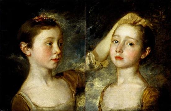 Thomas Gainsborough Mary and Margaret Gainsborough, the artist's daughters oil painting picture